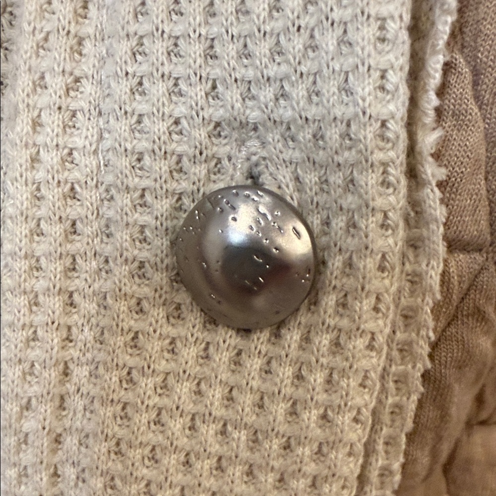 POL clothing oversized quilted patchwork button u… - image 4